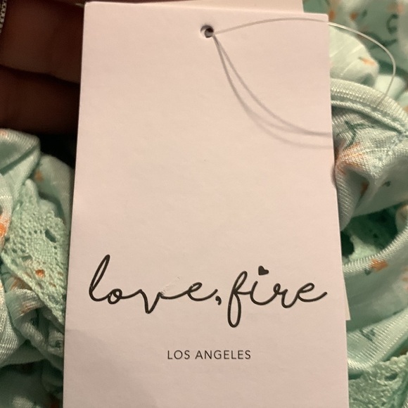 Love,Fire Mint Floral Tiered Tank Top - Picture 6 of 9